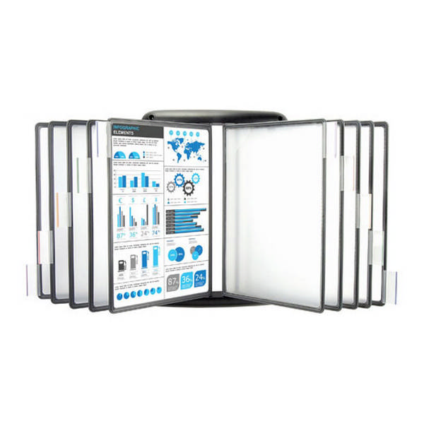 Демосистема настенная 10 панелей, А4, серый FDS012/268188 ProMega