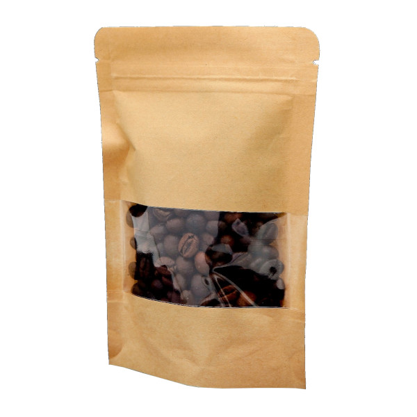 Пакеты на молнии Zip-Lock Крафт с окном 10*15см (1шт) 3710464 Upak land