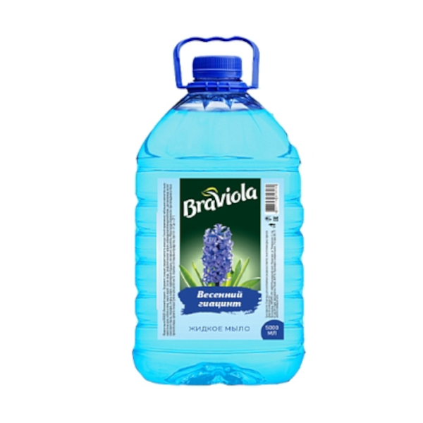 Мыло Braviola "Весенний гиацинт" жидкое, бутылка 5л 123434