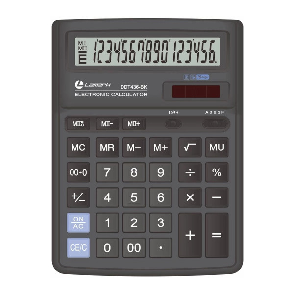Калькулятор LAMARK DDT436-BK (черный) настольный, 16р