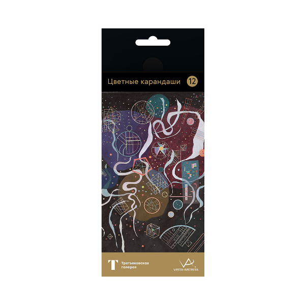 Карандаши 12цв, дерево, круглые "Fine. 03 Кандинский" карт.уп. GTG-CPS-12 Vista-Artista