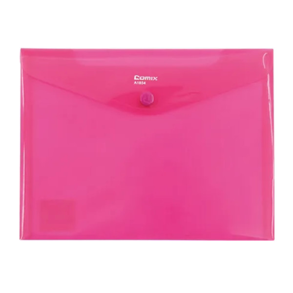 Папка-конверт на кнопке А5, 1отд., 180мкм, розовый "Blaze" А1854 RD Comix