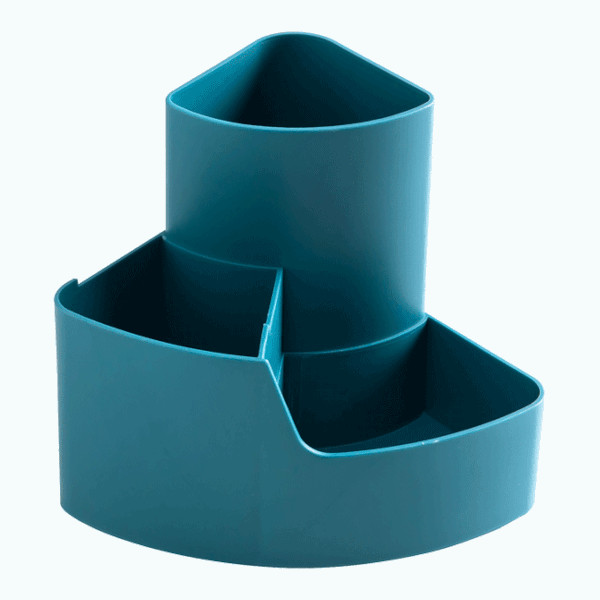 Подставка для пиш. прин. "Corner" 13*11*11см, пластик, бирюзово-серый 4102105 deVENTE