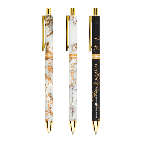 Ручка шар. автомат. 0,5мм, синий, ассорти корп. "Carrara" 20-0281/61 Bruno Visconti