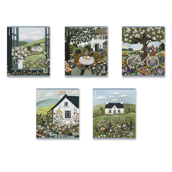 Тетрадь 48л А5+ клетка "Fancy Field" картон, ассорти 64866 Erich Krause