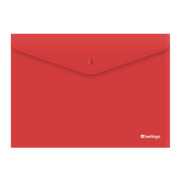 Папка-конверт на кнопке А4, 1отд., 200мкм, красный "City Style" EFb_04403 Berlingo