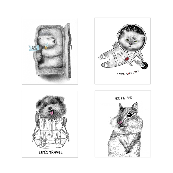 Тетрадь 48л А5 клетка "Приколы" ассорти 3209 Полином