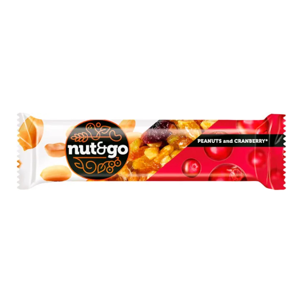 Батончик "Nut&Go. Peanut & cranberry (Арахис и клюква)" 42гр ВК248 КДВ