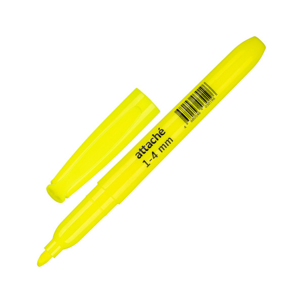Текстовыделитель Attache /желтый/cкошенный/1-4мм 257232 Attache