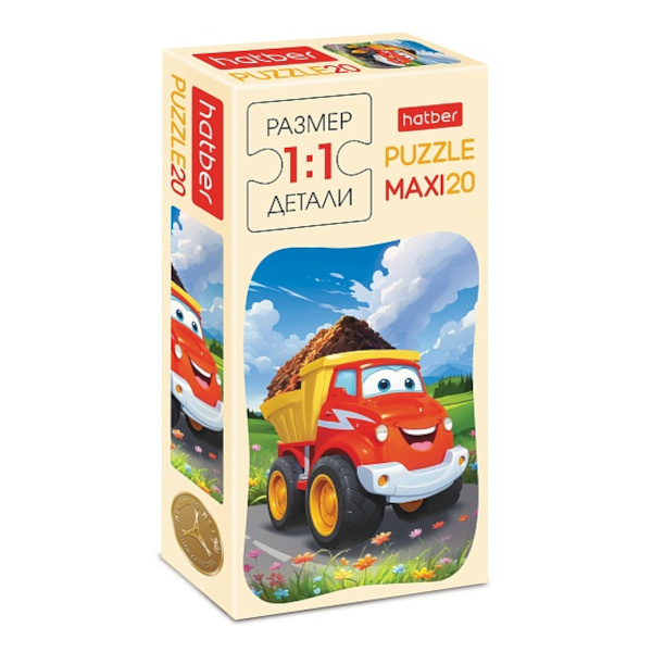 Пазлы 20 элем. дет. MAXI "Грузовичок" А5 165*230мм 20ПЗ5_33272 Hatber