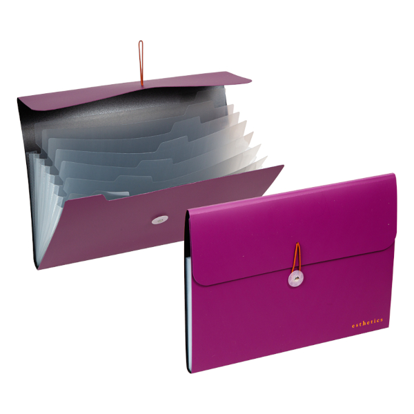 Папка на резинках А4, 8отд., 700мкм, 16мм, бургунди "Esthetics" 3078526 deVENTE