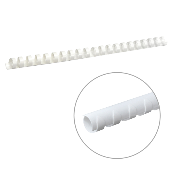 Пружина для переплёта пласт. 14мм (до 125л) белая 1шт