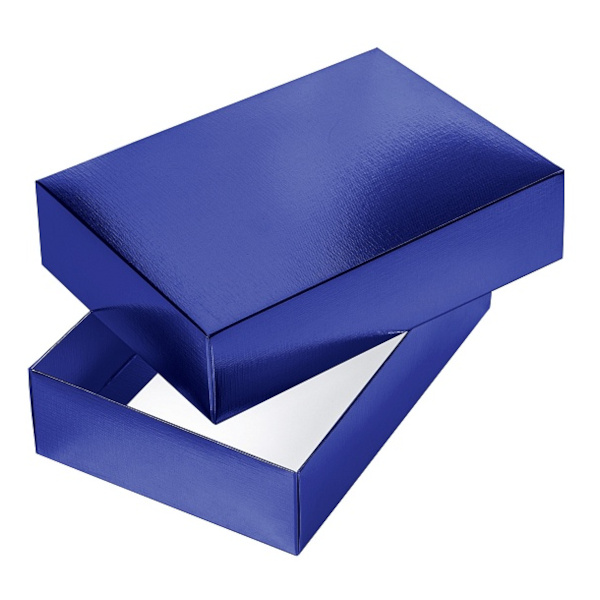 Коробка подарочная складная "Metallic" синяя 25*18*6,5см Ккс_03409 Hatber.