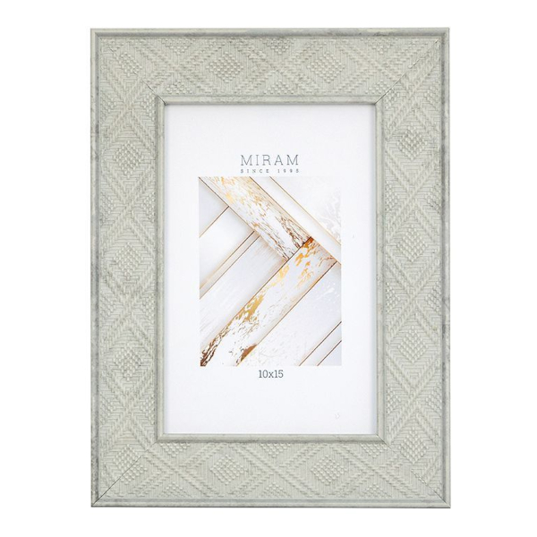 Фоторамка 10*15 пластик, багет 32мм, бежевый, вставка пластик, ножка 653268-4 МИРАМ