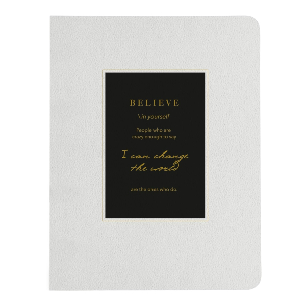 Тетрадь 48л А5+ клетка "Believe. Айвори рамка" картон, рисунок N4766 Be Smart