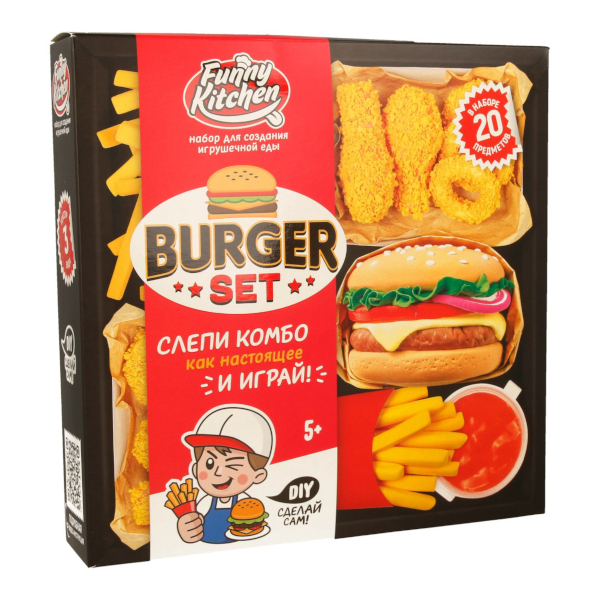 Набор д/творчества Slime лаборатория "Funny Kitchen Burger set" SS500-40215