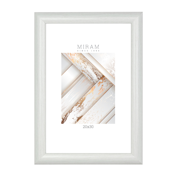 Фоторамка 20*30 пластик, багет 27мм, белый, вставка пластик 647261-8 МИРАМ