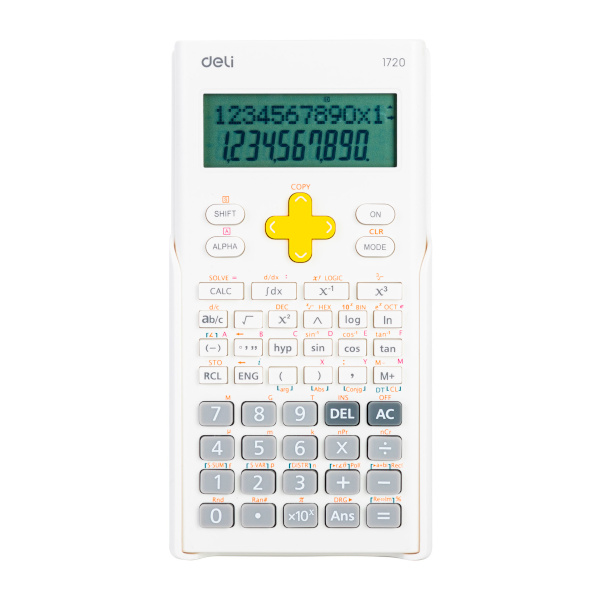 Калькулятор Deli E1720-white (белый) инженерный 10р+2р (300 функций)