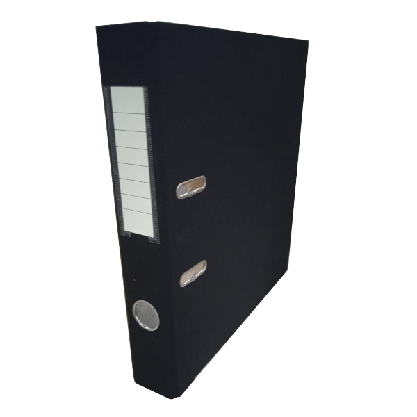 Файл А4, 50мм, картон/ПВХ, карман, кант, черный 2400099