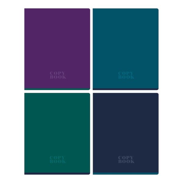 Тетрадь 48л А5 клетка "Monocolor. Dark" картон, ассорти Т5ск48 11871 BG