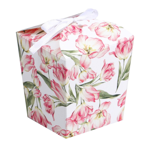 Бонбоньерка складная 7,5*7,5*8см "Цветы" 9044132 Дарите Счастье