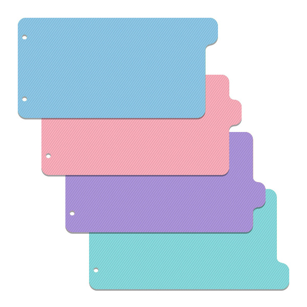 Разделитель 240*120мм цветовой (4цв), без индексации, пластик "Diagonal Pastel" 62926 Erich Krause