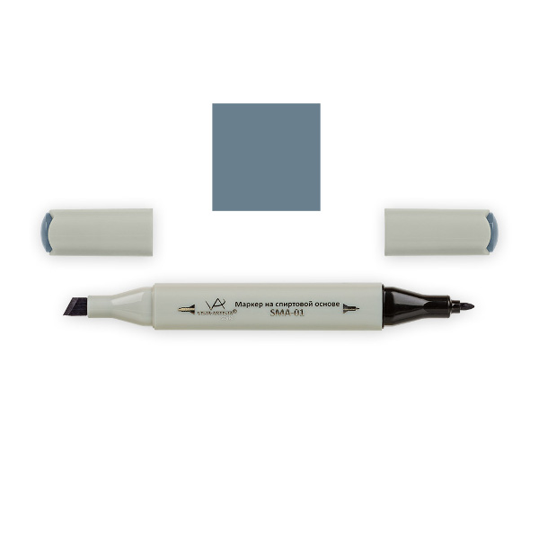 Маркер спиртовой худож. Vista-Artista"Style" SMA-01 серый холодный II 6, двустор, пулевидля скош. S521
