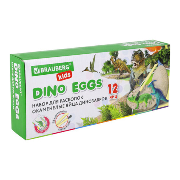 Игровой набор "Раскопки. Dino eggs" 12 яиц 664923 Brauberg