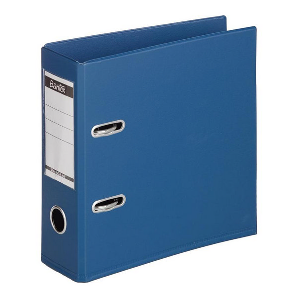 Файл  (ФОРМАТ А5), 70мм, картон/ПВХ, карман, кант ПВХ, синий 1452-01 Bantex