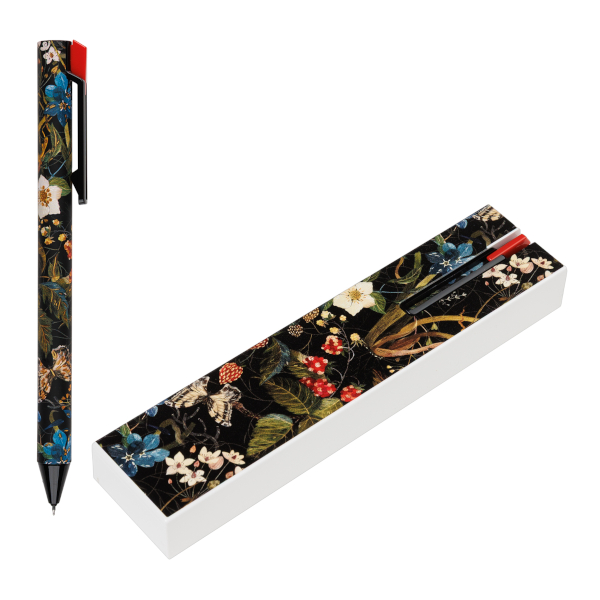 Ручка гелевая авт. Bruno Visconti "Лесные ягоды" черная, +2стержня, пенал 0,38мм 20-0446/03