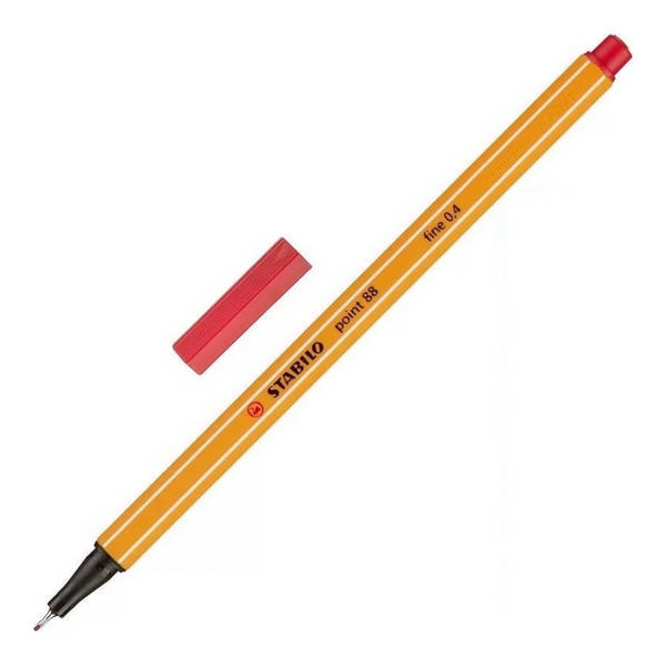 Ручка капиллярная Stabilo "Point 88" светло-красная, 0,4мм 88/48