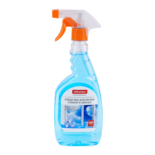 Средство для стекол 500мл OfficeClean "Голубой Лед" курок, синий 280765