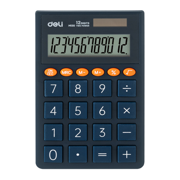 Калькулятор Deli EM130BLUE (синий) карманный 12р