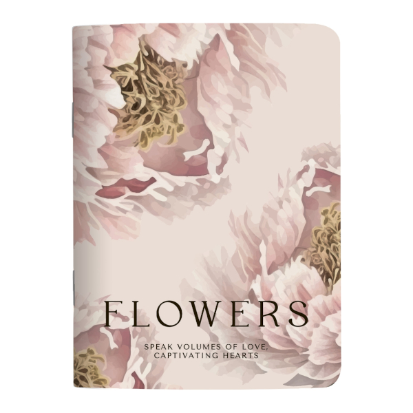 Блокнот А6- 32л "Peony. Персиковый" клетка, скоба, мягк.обл., картон, рисунок N5264 Be Smart