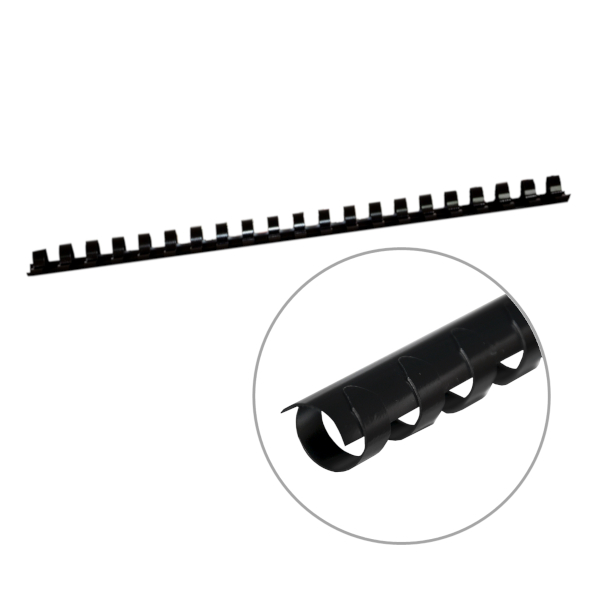 Пружина для переплёта пласт. 14мм (до 125л) черная 1шт