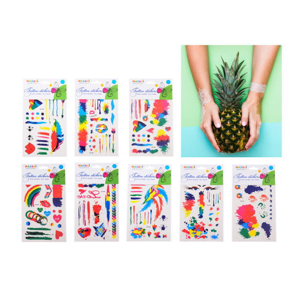 Наклейки-тату 14,5*26,5см, ассорти M-8743 MAZARI ТМ