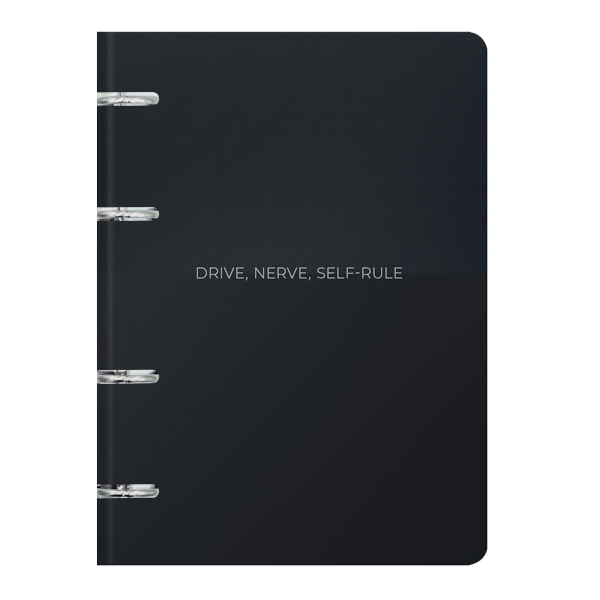 Тетрадь 100л А5 клетка на кольцах "Silver Dark 2" картон, черный ТКФ1005676 Listoff