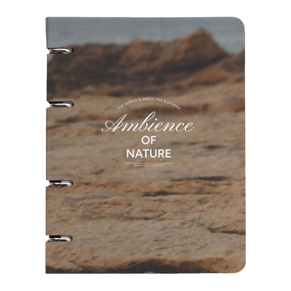 Тетрадь 120л А5+ клетка на кольцах "Ambience. Скала" картон, рисунок N5441 Be Smart