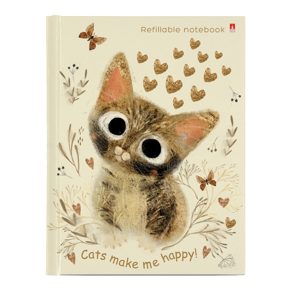 Тетрадь 80л А5 клетка на кольцах "Любовь, как она есть" тв.обл., рисунок 7-80-081/22 Альт