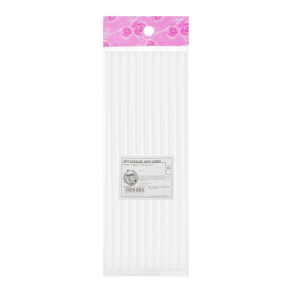 Стержни для клеевого пистолета, прозрачные 10шт, 0,7*20см 5232158 ЛОМ