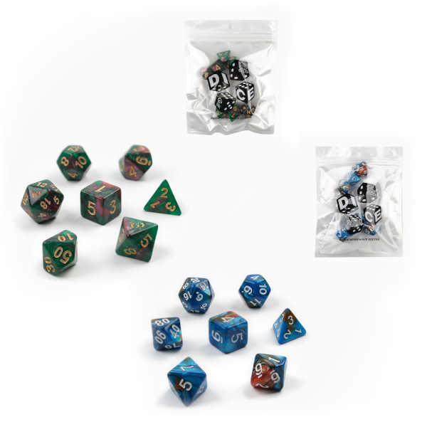 Игра настольная "Набор кубиков для D&D ", ассорти, 7 кубиков 9482841/9482845 Время игры