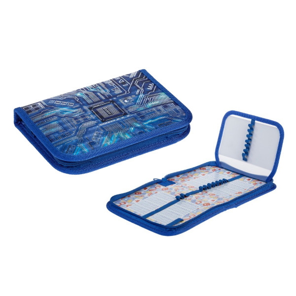 Пенал Hatber "Матрица" 1 отд., 1 откид.план., с табл.умножения, 19*13см, на молнии NPn_46086