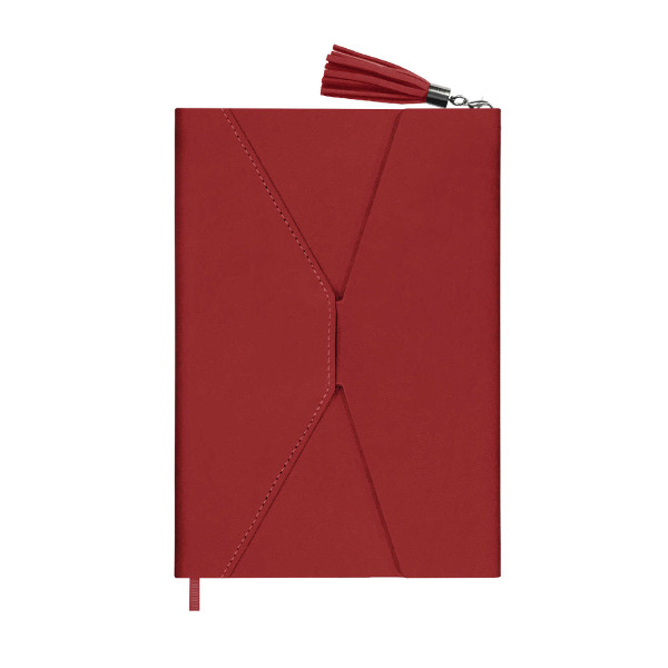 Ежедневник А5 не дат., 240 стр., Escalada "Наппа" красный, кожзам, тв.переплет 57678