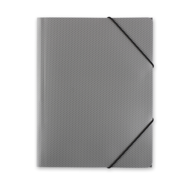 Папка на резинках А4, 1отд., 600мкм, 35мм, серебряная "Prisma" EC210400029 Expert Complete