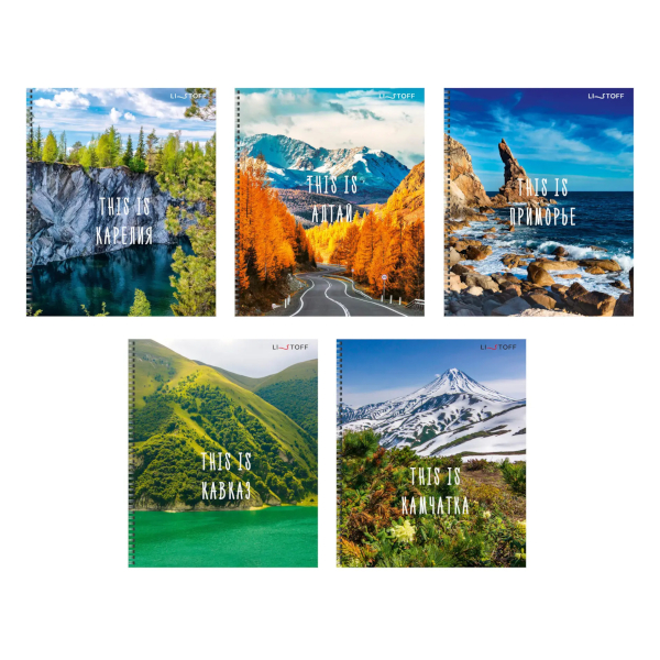 Тетрадь 60л А5 клетка/гребень "This is" картон, ассорти ТСЛ608795 Listoff