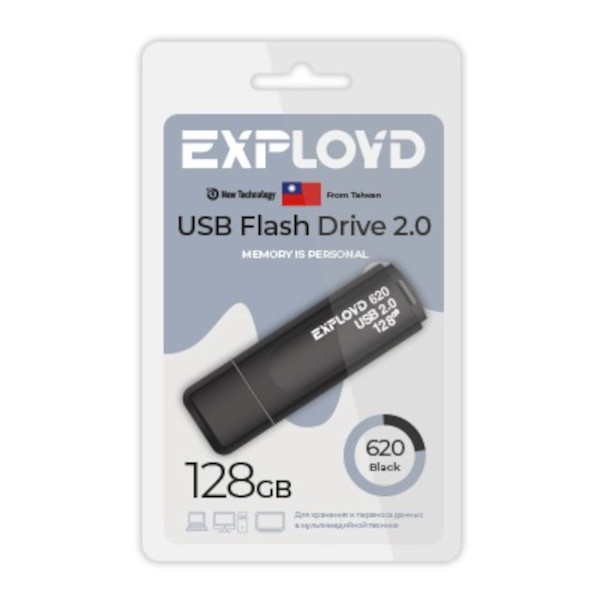 Память Flash Drive 128GB Exployd 620 чёрный