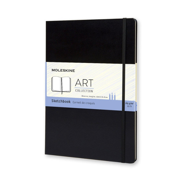 Блокнот А4 (210*297) 48л Moleskine "Art" черный Sketchbook, блок без линовки ARTBF832