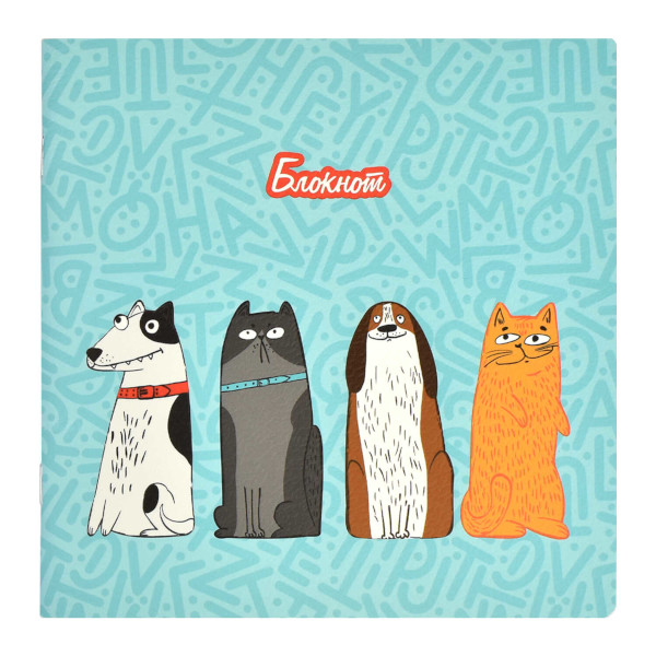 Блокнот 170*170мм 40л "Арт-Братва" клетка, скоба, мягк.обл., картон, рисунок 66158 Феникс+