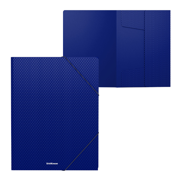 Папка на резинках А4, 1отд., 550мкм, 37мм, синяя "Diamond Total Blue" 54908 Erich Krause