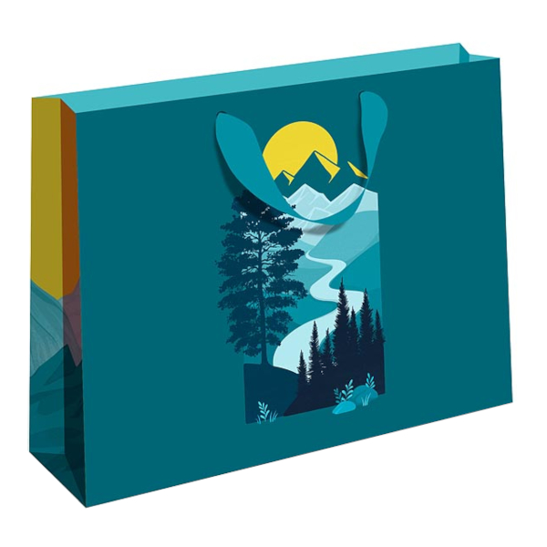 Пакет бумажный 40*50*15см "Река в горах" 1326.784 Арт Дизайн
